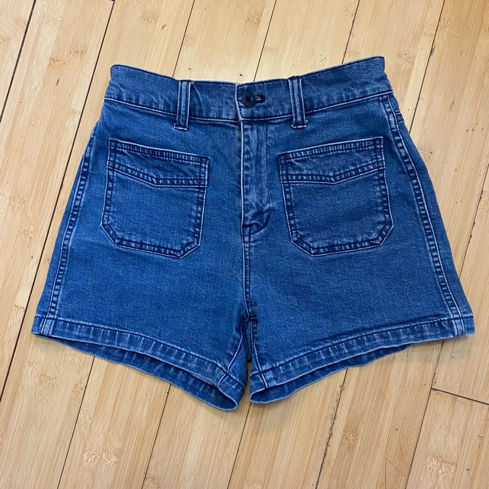 Madewell High Waist Patch Pocket Denim Shorts